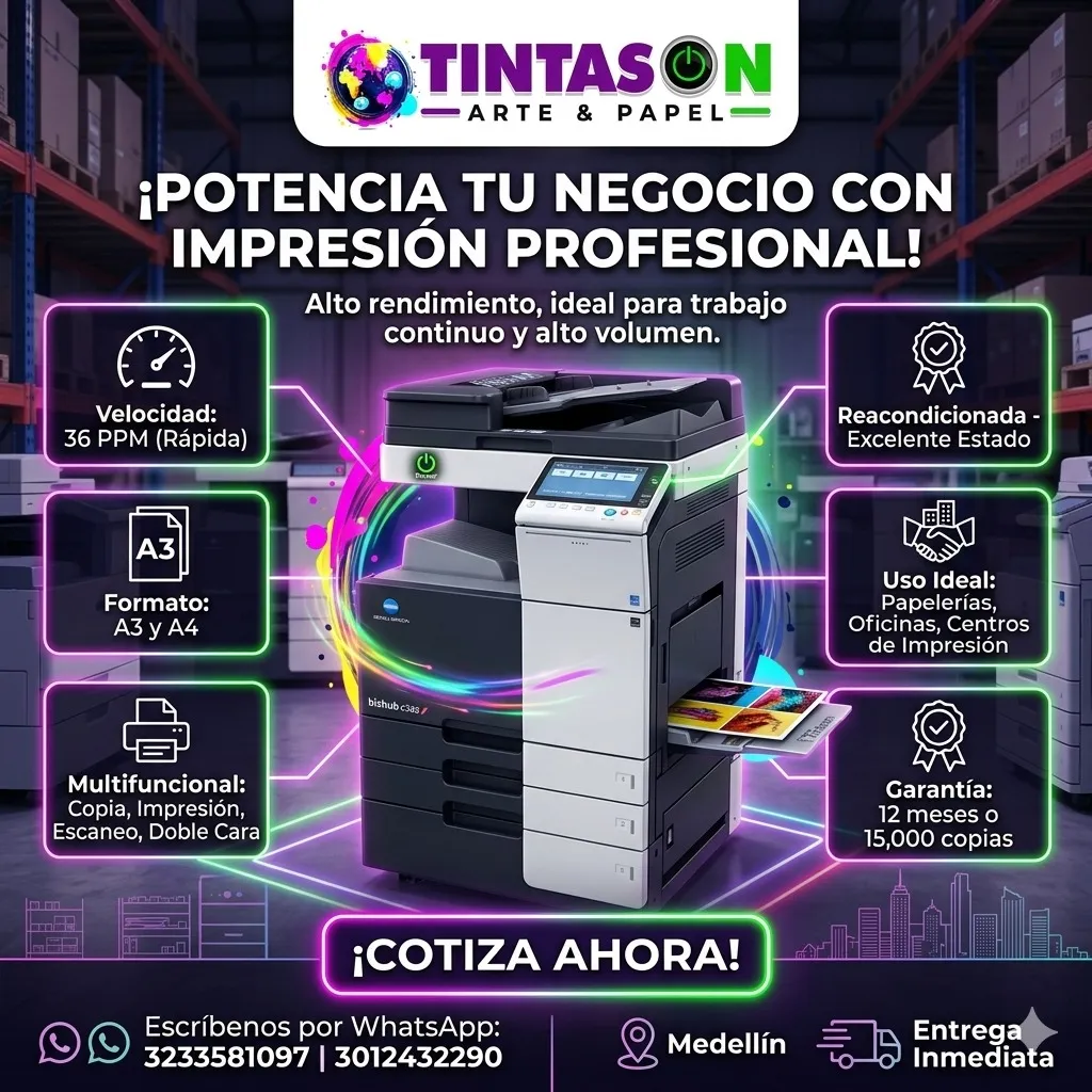 Pieza de Tintason sobre la Konica Minolta bizhub C368